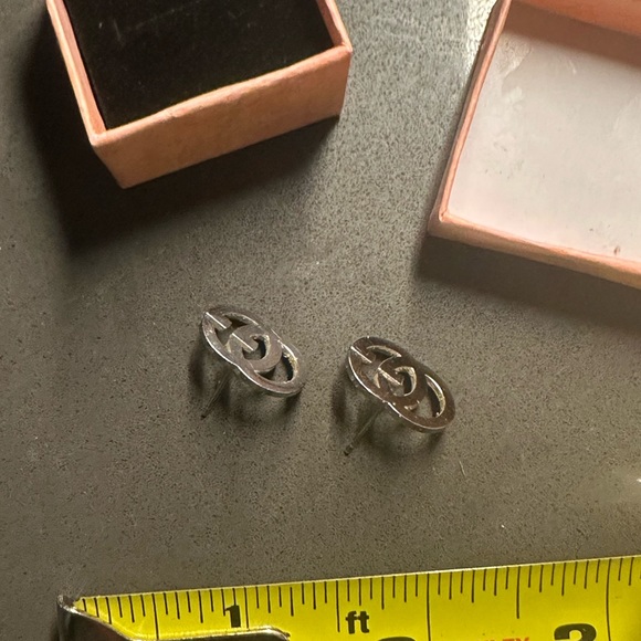 Silver Stud Earrings - Picture 4 of 7